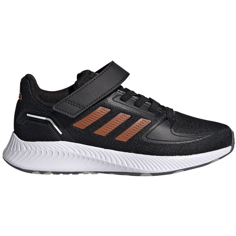 Sapatos infantis Adidas Runfalcon 2.0 preto e laranja FZ0116
