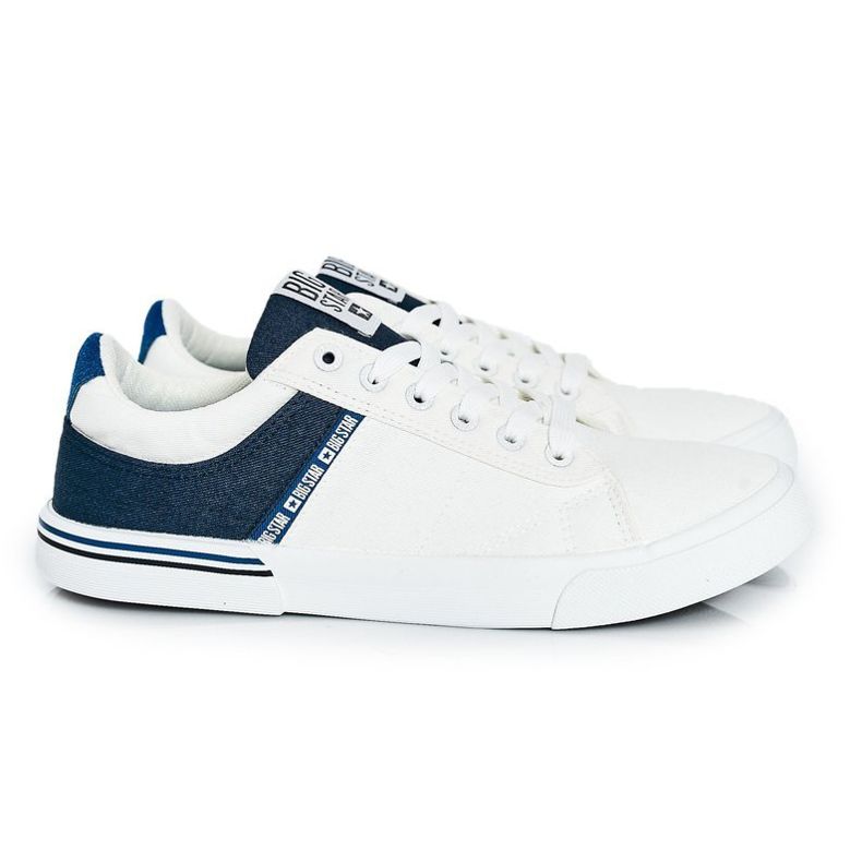 Tênis masculino Big Star FF174136 branco e marinho azul marinho