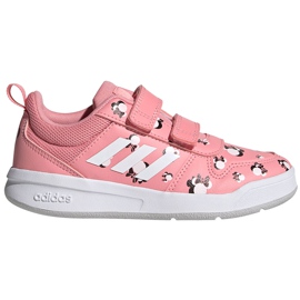 Sapatos infantis Adidas Tensuar C rosa FZ3212 branco
