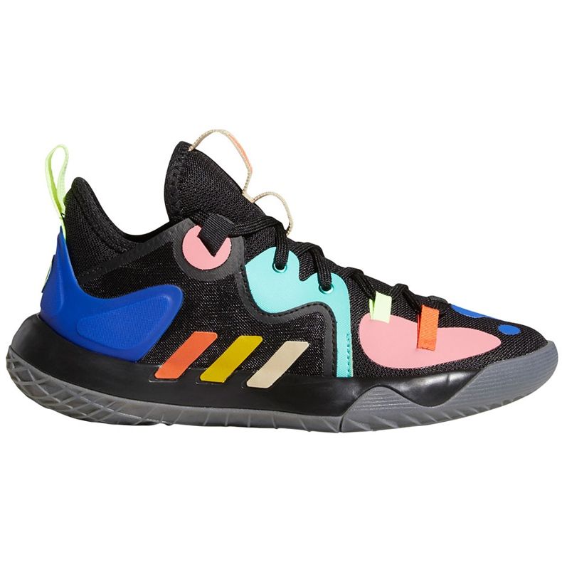 Sapatos infantis Adidas Harden Stepback 2 pretos FZ1546 multicolorido multicolorido