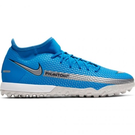 Chuteira Nike Phantom Gt Academy Df Tf M CW6666-400 multicolorido azul