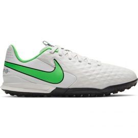 Chuteiras Nike Tiempo Legend 8 Tf Academy Jr AT5736-030 preto, branco/marfim branco