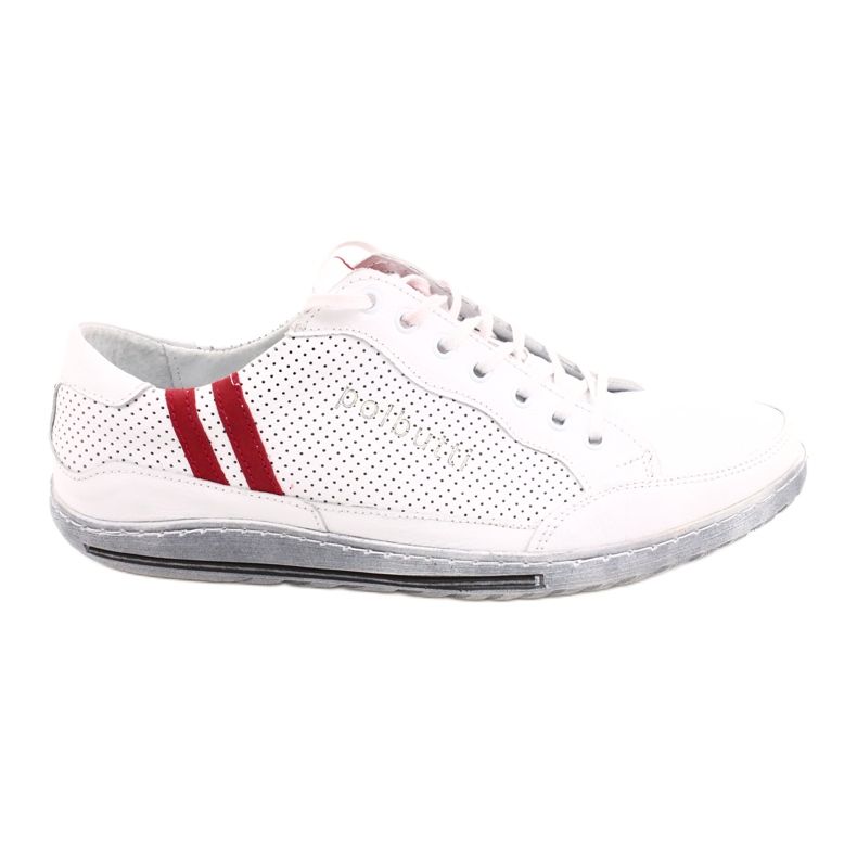 Polbut Sapatos casuais JOK31 brancos vermelho