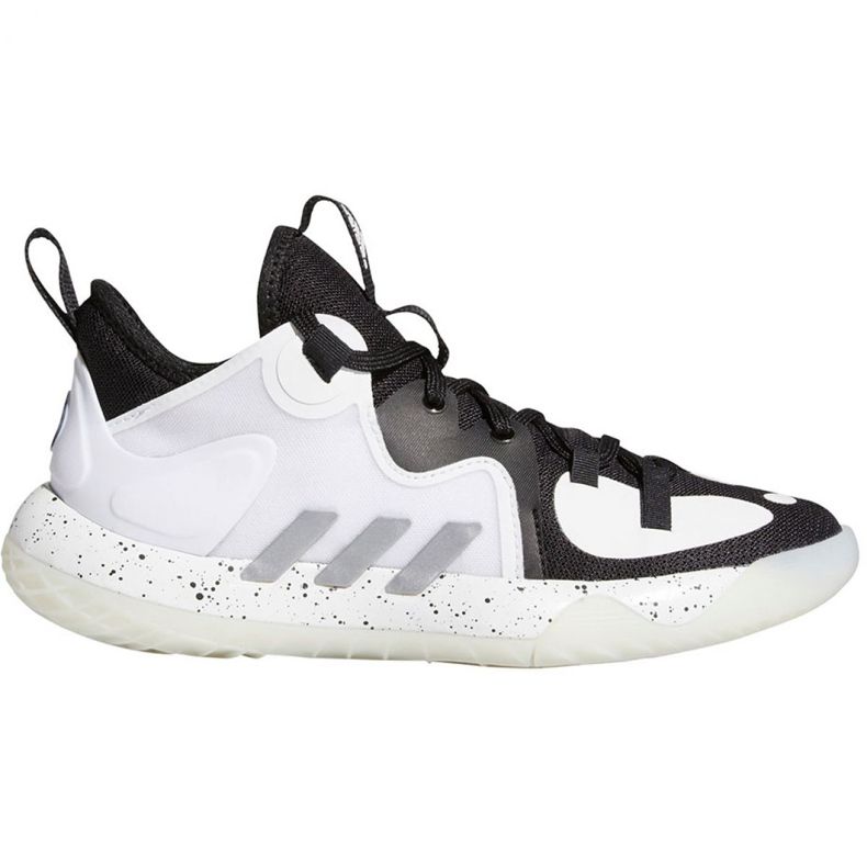 Tênis de basquete Adidas Harden Stepback 2 Jr FZ1545 branco, branco, preto branco