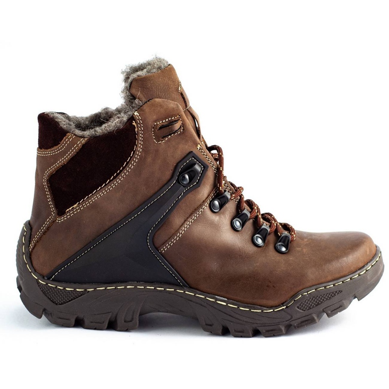 KENT Sapatos masculinos de inverno 119 marrom trekking castanho