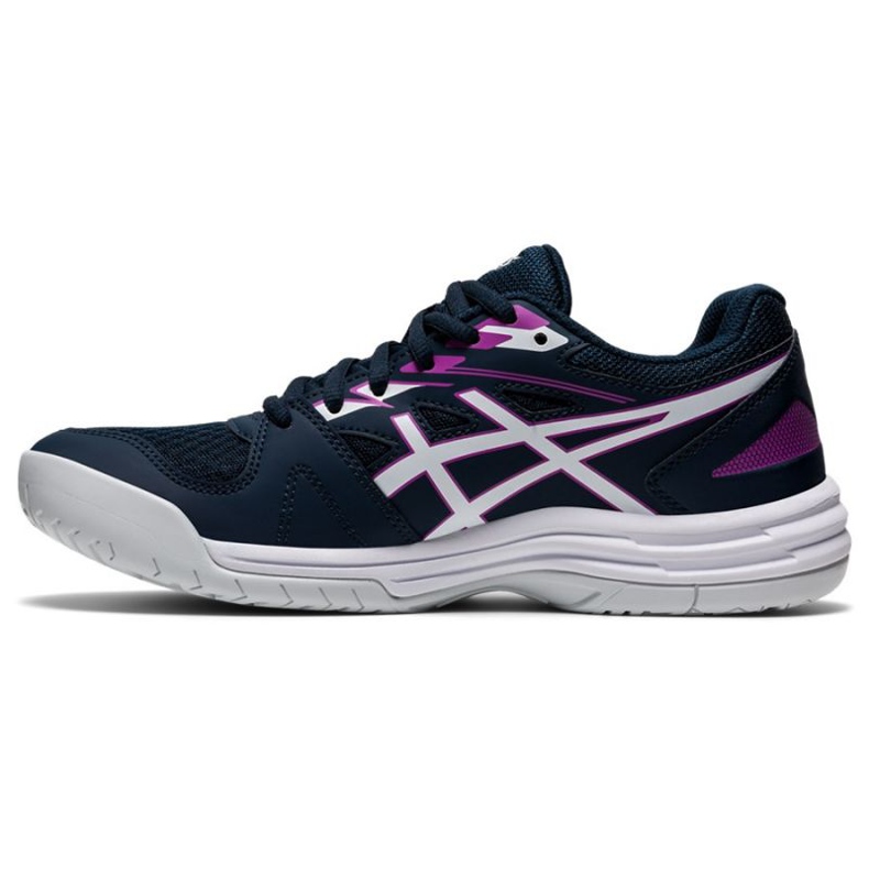 Tênis Asics Upcourt 4 W 1072A055 401 voleibol preto azul marinho