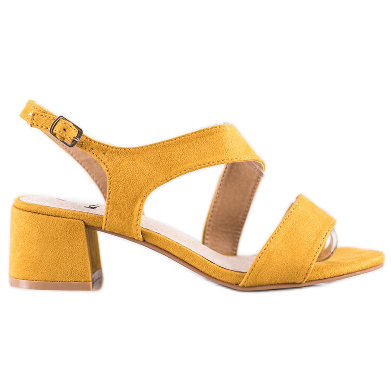 Kylie Sandálias amarelas na barra baixa amarelo