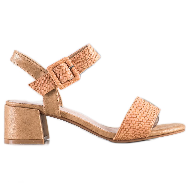 Kylie Sandálias de salto alto trançadas castanho