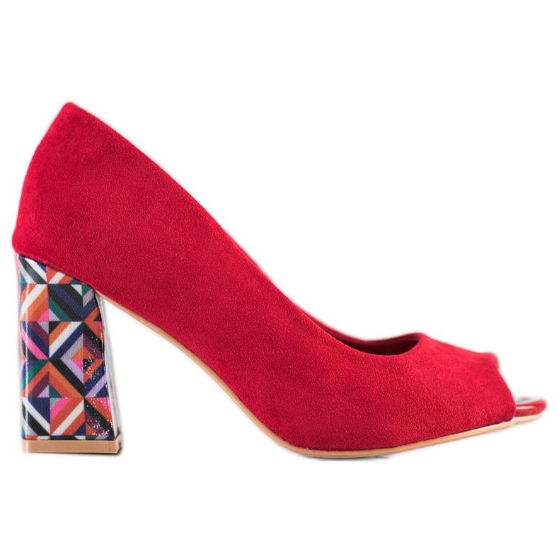 Sabatina Bombas com salto padronizado vermelho