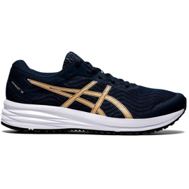 Tênis de corrida feminino Asics Patriot 12 azul marinho 1012A705 403 azul-marinho dourado