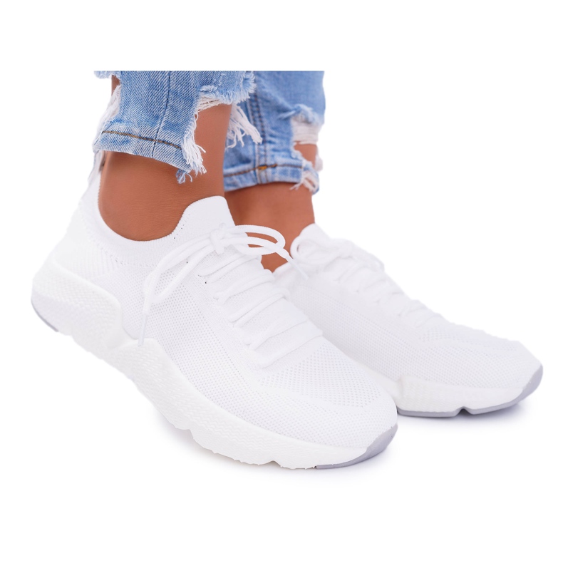 Sapatas esportivas femininas Big Star White DD274575 branco