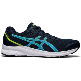 Sapatos masculinos Asics Jolt 3 azul marinho 1011B034 400 azul-marinho verde
