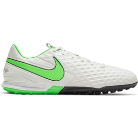 Chuteiras Nike Tiempo Legend 8 Pro Tf brancas AT6136 030 branco branco