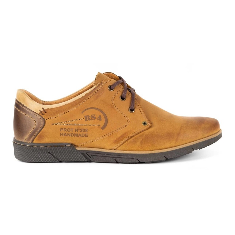 Polbut Sapatos de couro masculino 2103 camelo castanho