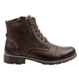 Mario Pala Botas masculinas com pele 312 marrom castanho