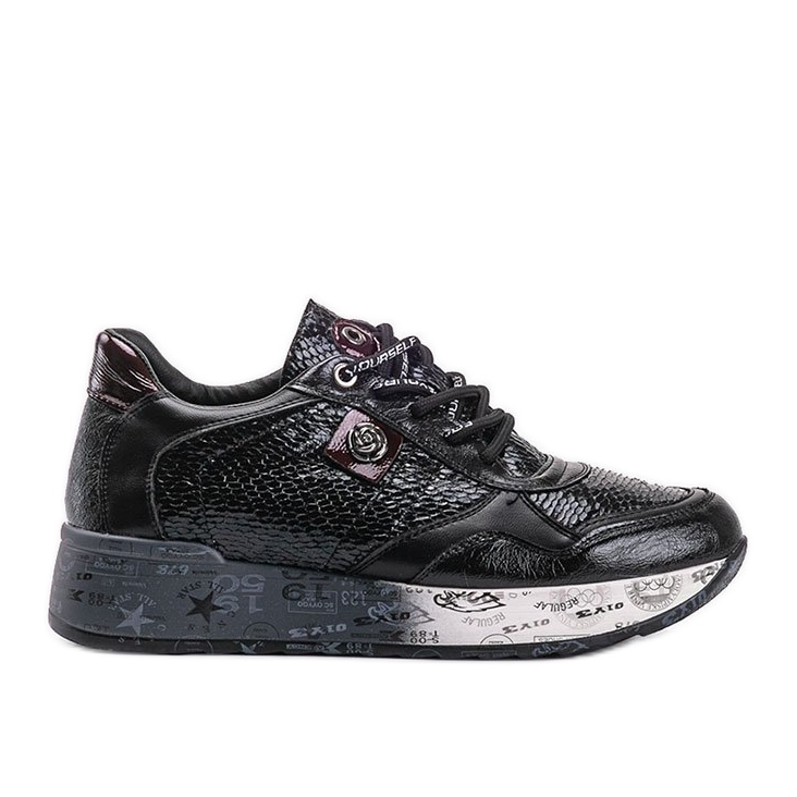 Tênis de cunha preta Ayanna preto