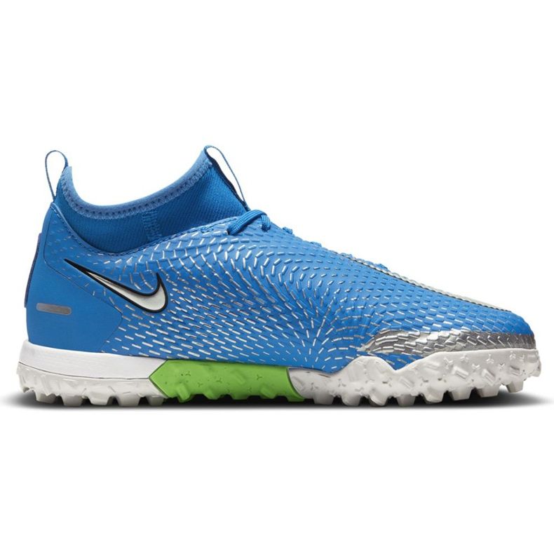 Chuteira Nike Phantom Gt Academy Df Tf Jr CW6695 400 azul azul