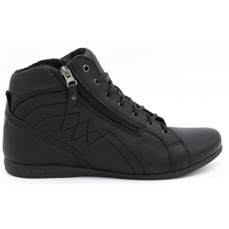 Polbut Sapatos isolados masculinos negros 866 preto
