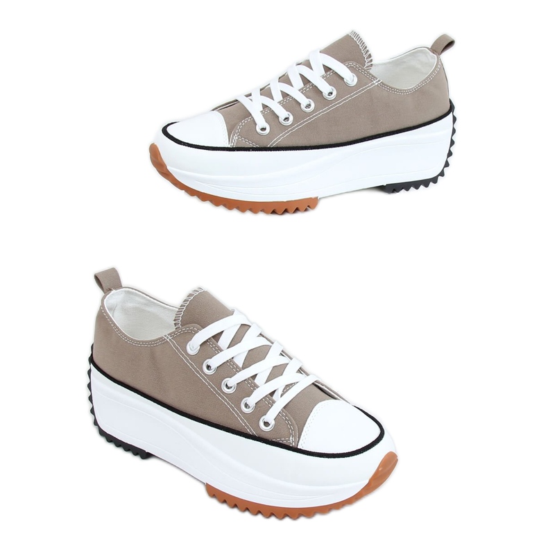 Sola de designer de tênis em cáqui VL137P Verde