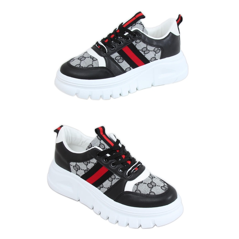 Calçado desportivo preto de design 205081 Preto multicolorido