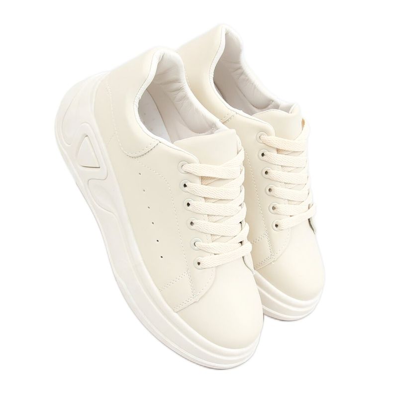 Sapatos de sola alta LA158 Bege