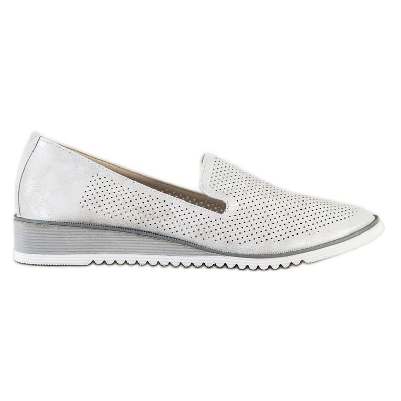 Goodin Senhores de couro a céu aberto prata cinza