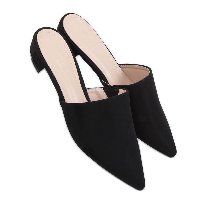 Chinelos de amêndoa preta MM-799 Preto