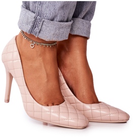 PS1 Elegantes Saltos Acolchoados Bege Rosanna