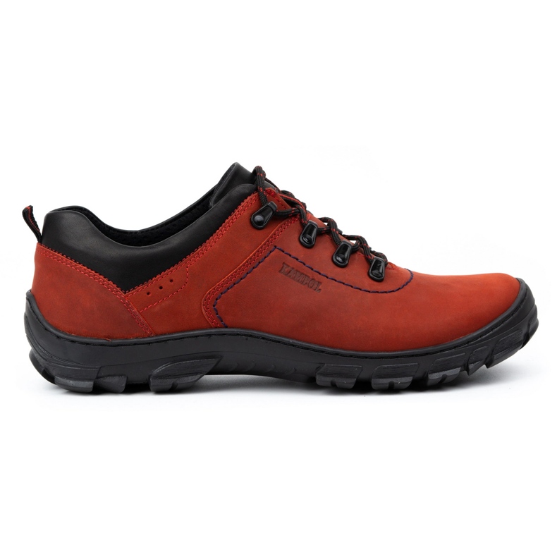 Kampol Sapatos de trekking masculino 36 vermelhos