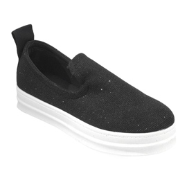Love Slip On SK73 Preto Slip-On Tênis Love Slip On SK73 Preto Slip-On Tênis