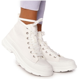 FB2 Tênis alto feminino trissy branco com sola larga FB2 Tênis alto feminino trissy branco com sola larga