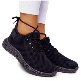 PS1 Sapatos esportivos femininos slip-on preta fugir preto