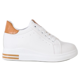 Ideal Shoes Tênis Spring Wedge branco Ideal Shoes Tênis Spring Wedge branco