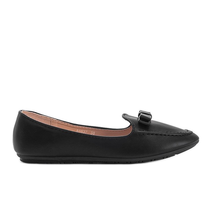 Mocassins pretos femininos com laço Ingrid Mocassins pretos femininos com laço Ingrid