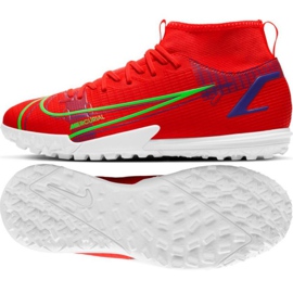 Chuteira Nike Mercurial Superfly 8 Academy Tf Jr CV0789 600 vermelho laranjas e vermelhos