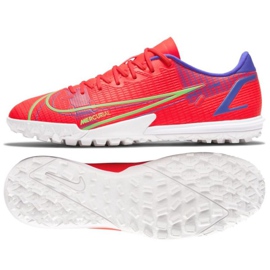 Chuteira Nike Mercurial Vapor 14 Academy Tf M CV0978 600 vermelho laranjas e vermelhos