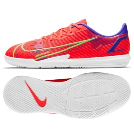 Chuteiras Nike Vapor 14 Academy Ic Jr CV0815 600 vermelho laranjas e vermelhos