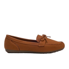 Mocassins marrons foscos com laço Deborah castanho
