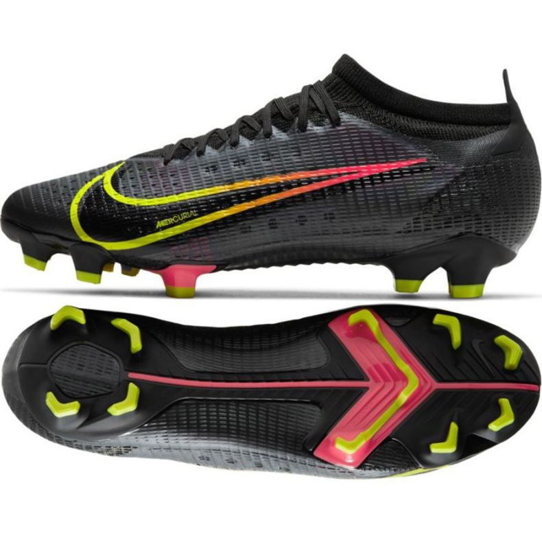 Chuteiras Nike Mercurial Vapor 14 Pro Fg M CU5693 090 multicolorido preto