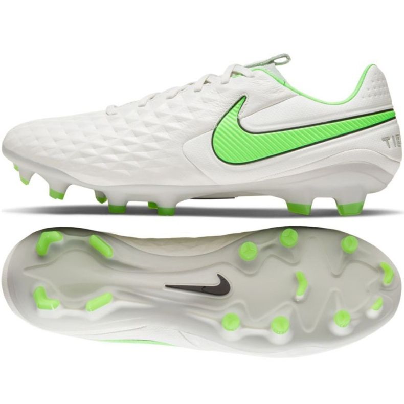 Chuteiras Nike Tiempo Legend 8 Pro Fg M AT6133 030 branco branco
