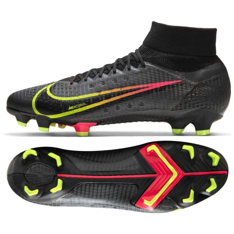 Chuteiras Nike Mercurial Superfly 8 Pro Fg M CV0961 090 multicolorido preto