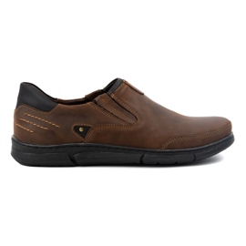 Polbut Sapatos masculinos deslizantes J51 marrons marrom