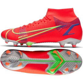 Chuteira Nike Mercurial Superfly 8 Academy Mg M CV0843 600 vermelho laranjas e vermelhos