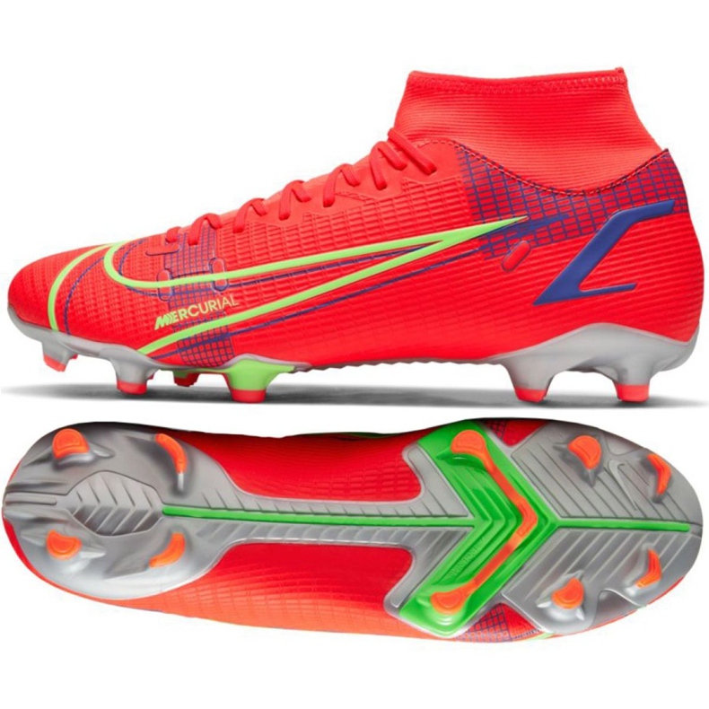 Chuteira Nike Mercurial Superfly 8 Academy Mg M CV0843 600 vermelho laranjas e tintos