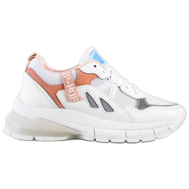 SHELOVET Tênis na plataforma com malha branco