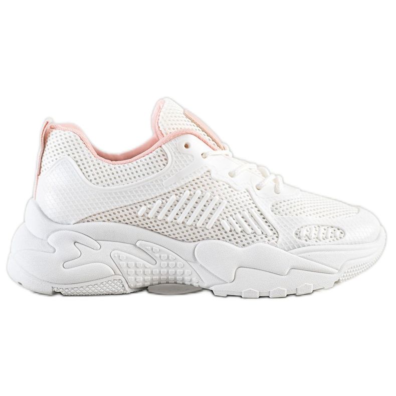 SHELOVET Tênis branco primavera rosa