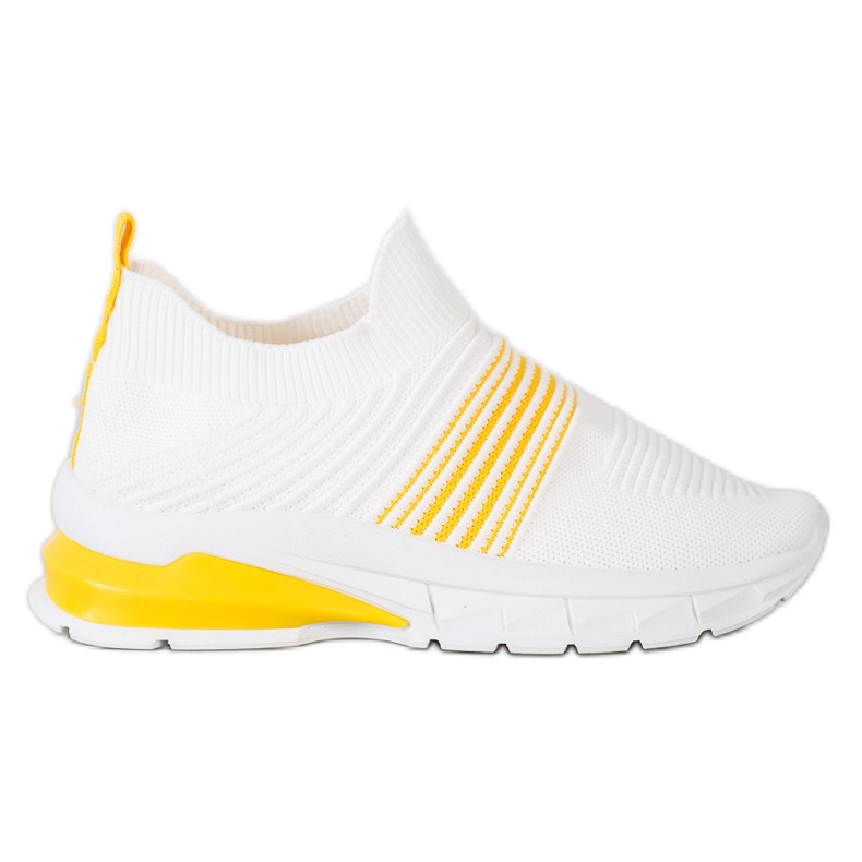 SHELOVET Tênis Spring Openwork branco amarelo