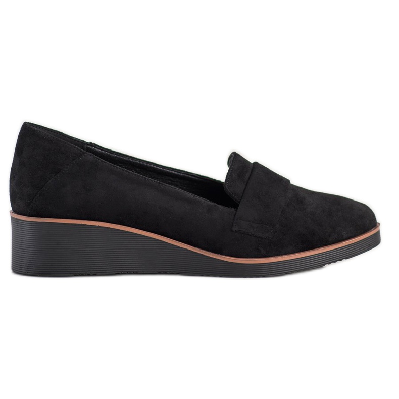 Suede Lords na cunha VINCEZA preto