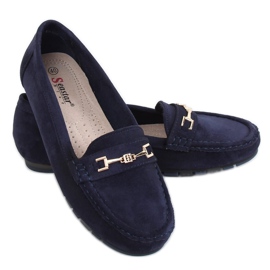 Mocassins azul marinho feminino GS12P Navy azul-marinho
