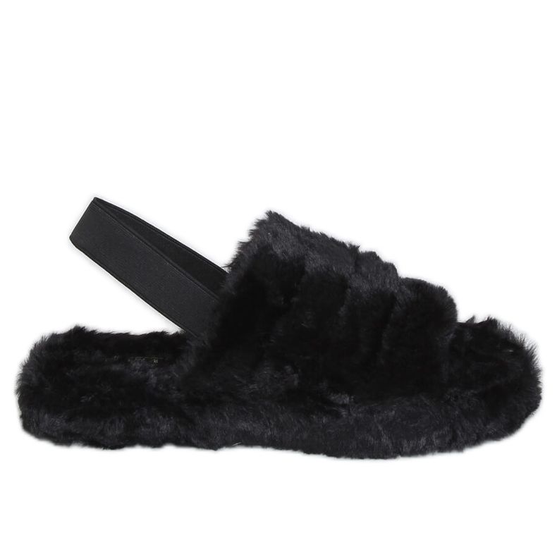 Chinelos femininos negros com elástico X8130 Preto Chinelos femininos negros com elástico X8130 Preto